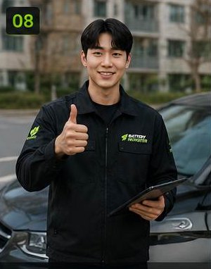 밧데리몬스터 자동차 배터리 최종 점검 및 설명 단계