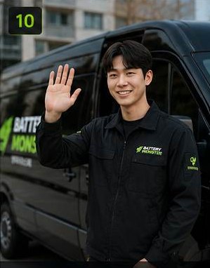 밧데리몬스터 자동차 배터리 출장 교체 서비스 완료 단계